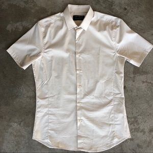 Topman Collared Short Sleeve Shirt - Skinny Fit